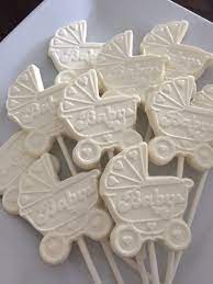 White Chocolate Baby Buggy Carriage Stoller Candy Lollipop Favors Baby Shower Ideas Www Ets Baby Shower Candy Favors Baby Shower Candy Chocolate Lollipops