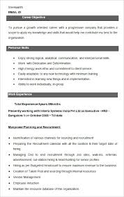 An executive resume pdf preserves its formatting. 60 For Best Format Of Hr Resume Resume Format