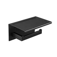 toiletrolhouder met plankje mat zwart wc rolhouder rvs zwarte wc zwart rvs