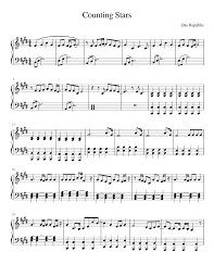 Counting Stars Sheet Music For Piano Solo Musescore Com