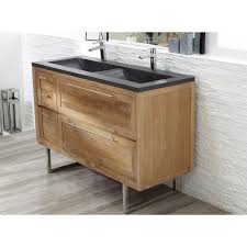 solid teak 1300mm free standing vanity unit tikamoon teak bathroom vanity units