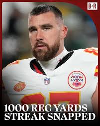 Travis Kelce's streak of seven straight seasons of 1000+ receiving yards is  over after Chiefs made him inactive for Week 18. He was 16 yards short 🤯