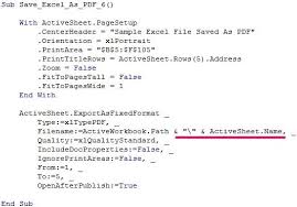 Vba Code To Save Excel Worksheet As Pdf Using Worksheet Name Excel Invoice Format In Excel Step Guide