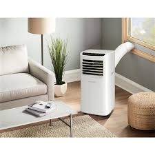 The mini works on 115 volts, meaning you can plug it in any standard wall plug for it to work. Forest Air 8000 Btu Ashrae 3 In 1 Portable Air Conditioner A019 08kr Rona