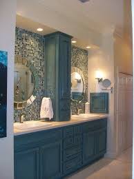 Eclectic Master Bathroom With Can Lights Wall Tiles Roulette Round Mirror By Howard Elliott Fu Master Bathroom Decor Bathroom Vanity Designs Bathroom Design