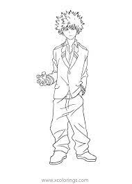 They can be printed in a4 format or simply downloaded. Katsuki Bakugo From My Hero Academia Coloring Pages Xcolorings Com