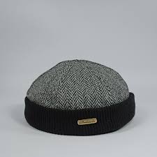 NAVY WATCH Harris Tweed Dock Worker Beanie Stevedore Longshoreman Cap With  Ribbing Sailor Military Leon Docker Sock Skull Hat Gray-black