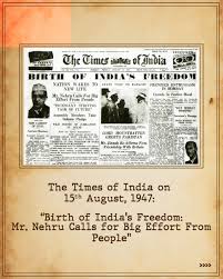 Independence day in 1947 ...