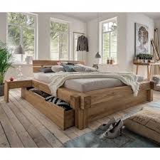 Bett Samira Aus Wildeiche Massivholz Mit Schublade 3 Teilig Ikea Zuhause Diy Kinderbett Bett Mit Schubladen