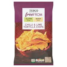 Our tortilla chips, gluten free crackers and corn chips are made from the finest ingredients and come in a variety of delicious flavors. Tesco Free From Chilli Lime Tortillas 200g Tesco Groceries