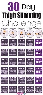Challenge Slimming Thigh Day30 Day Thigh Slimming Challenge 30 Day Workout Challenge 30 Day Fitness Health And Fitness Articles