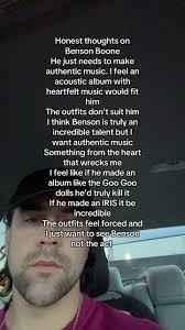 My Imptession of Benson Boone