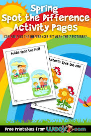 How many differences can you find? Spring Spot The Difference Activities Woo Jr Kids Activities