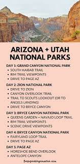 Grand Canyon To Zion To Bryce Canyon In 5 Days Arizona Utah National Parks Winter Road Trip From Phoenix Southwest Road Trip Flashpacking America Utah National Parks Road Trip