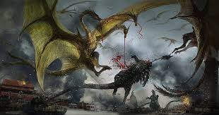 King ghidorah first appears in ghidorah, the three headed monster (1964), and was originally meant to be as powerful on its own as mothra, rodan and godzilla put together. King Ghidorah Hd Wallpapers Free Download Wallpaperbetter