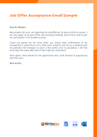 Job Offer Acceptance Email Sample: 10 Templates