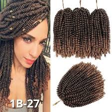 Ombre Black And Brown Braids 8 Inch Fluffy Spring Twist Hair Extensions Black Brown Burgundy Ombre Raca Voss Spring Twist Hair Twist Hairstyles Black Hair Extensions