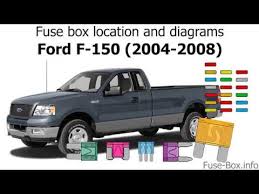 Passenger compartment fuse panel ford f150 1997 2003. Fuse Box Location And Diagrams Ford F 150 2004 2008 Youtube