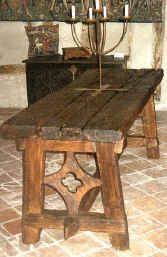 Wooden Medieval Table Medieval Decor Medieval Furniture Gothic Home Decor