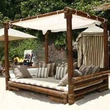 Bamboo Wonderful To Have Something Like That Pergolagarten In 2020 Outdoor Beds Diy Patio Outdoor Porch Bed