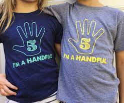 I M A Handful Five Year Old T Shirt 5th Birthday Gift Wear All Year Soft American Apparel Tee 22 Birthday Boy Shirts 5th Birthday Boys Birthday Shirts