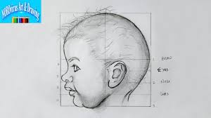 how to draw baby face head side view for beginners bebek yuz cizme baby drawing side face drawing side view of face