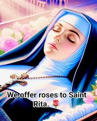 Offering flowers to Saint Anthony of Padua