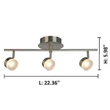 Shop Eglo Newport Hill 3 Light Brushed Nickel Led Semi Flush Mount Track Lighting With Frosted Acrylic On Sale Overstock 31665826
