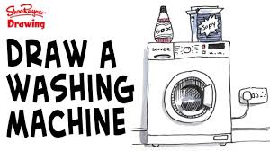 The user adds laundry detergent, which is sold in liquid or powder form, to the wash water. How To Draw A Washing Machine Youtube