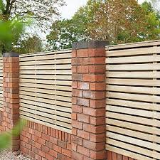 Whichever garden fence panels you choose, we also supply the accessories you need to complete your fencing project. Forest 6 X 4 Pressure Treated Contemporary Double Slatted Fence Panel 1 8m X 1 2m Buy Sheds Direct