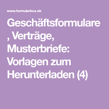 geschaftsformulare vertrage musterbriefe vorlagen zum herunterladen 4 in 2021 buroorganisation tipps vorlagen vertrag