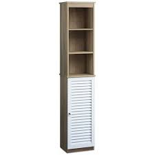 Damit erst gar keine kalkansätze entstehen, sollten sie wasserrückstände sofort nach dem bad, der dusche oder dem händewaschen entfernen. Hochschrank Bad Badschrank Badezimmerschrank Regal Schrank Badezimmer Deuba Modell 1 Braun Weiss