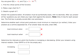 Solved You Are Given F 0 6 And F X 3 7e 7x 1