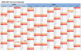 Plan your year in style with a personalized calendar from canva's selection of stunning templates you can customize. School Year Calendar Template Fillable Advanced Sample Planner Academic