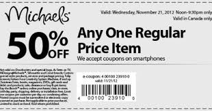 50 Off Any One Regular Price Item Seriously Good Michaels Coupons For Canadian Stores Michaels Coupon Printable Coupons Coupons
