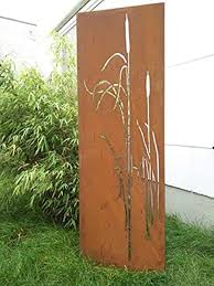 Amazon De Zen Man Garten Sichtschutz Aus Metall Rost Gartenzaun Gartendeko Edelrost Sichtschutzwand 150 50cm 101549 Cloture Jardin Jardins Cloture
