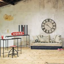 Banquette 3 Places Factory En Coton Beige Et Gris Maisons Du Monde Mobilier De Salon Idee Salon Idee De Decoration