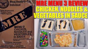 2019 MRE Taste Test: Menu 3 Chicken, Noodles, & Vegetables in Sauce -  YouTube