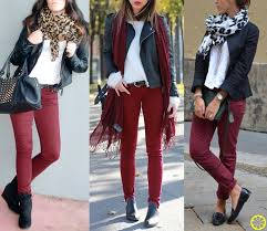 Calça Vinho Combina Com O Que Look Do Dia Calca Bordo Blusa Branca Casaco Preto Lenco Looks Moda Moda Feminina Moda