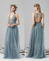 Bridesmaid Dress Dusty Blue Tulle Dress Wedding Dress Illusion Etsy Bridesmaid Dresses Dusty Blue Bridesmaid Dresses Blue Tulle Dress