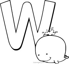 Download letter w colorful watercolor aquarelle font type handwritten hand draw doodle abc alphabet letters vector illustration. Letter W Coloring Pages Coloringall