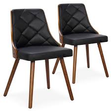 Mobilier et déco pour un intérieur stylé. Lot De 2 Chaises Scandinaves Lalix Bois Noisette Et Noir