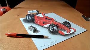 More tutorials in sports cars. Newsflare How I Draw A 3d Ferrari Formula 1 Car Trick Art By Vamos