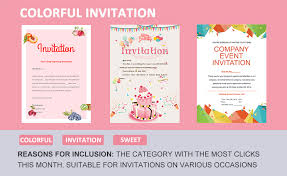 Wps Office Template In 2020 Office Templates Templates Colorful Invitations