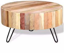 Save 15% in cart on select furniture with code july. Vidaxl Round Coffee Table In Reclaimed Wood Ab 153 99 Preisvergleich Bei Idealo De