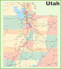Show me a map of utah. Road Map Of Utah With Cities