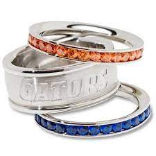 Florida Gators Ladies Spirit Crystal Stacked Ring Set Florida Gators Florida Gators Logo Gator Ring