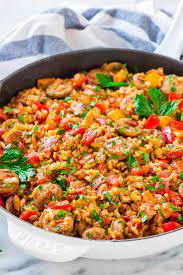 Italian Sausage And Rice Casserole This Healthy Italian Sausage And Rice Cassero Sausage Casserole Recipes Healthy Sausage Recipes Italian Sausage Recipes