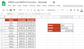 How To Use Index And Match Together In Google Sheets 2020