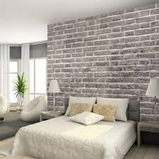 Pin By Kaylynne Nowak On Places And Or Spaces Brick Wallpaper Bedroom Brick Wall Bedroom Wallpaper Design For Bedroom